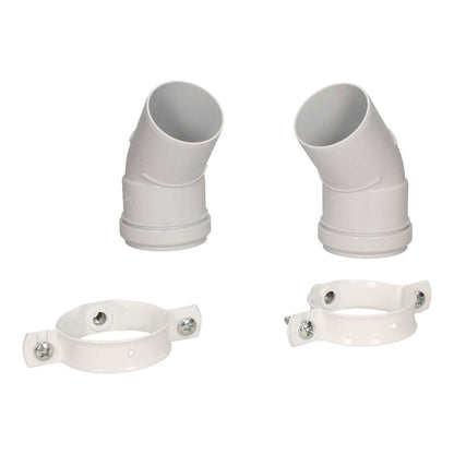 Glow - Worm Pair of 45 Degree White Plume Bends - JJ Building Materials