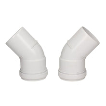 Glow - Worm Pair of 45 Degree White Plume Bends - JJ Building Materials