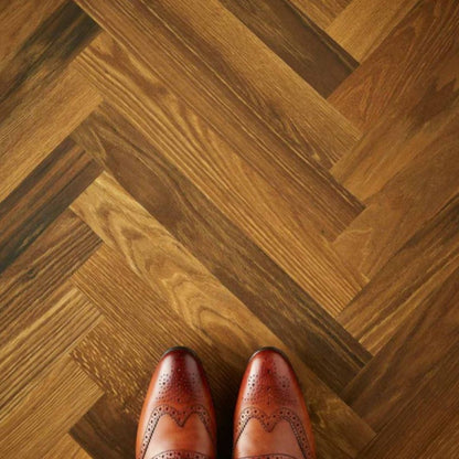 Harlsden Smoked Smooth Natural Oil Protect Engineered Wood Flooring - 1.68m2 Pack Size | Parquet Range - JJ Building Materials