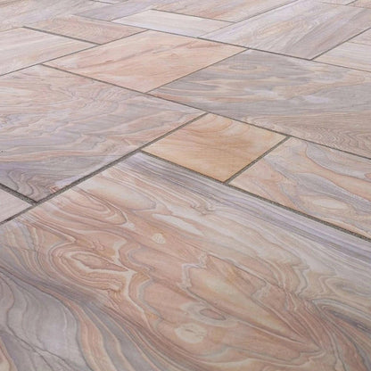 Heritage Indian 22mm Sandstone Paving Slabs - Sawn & Honed - Patio Kit - JJ Building Materials