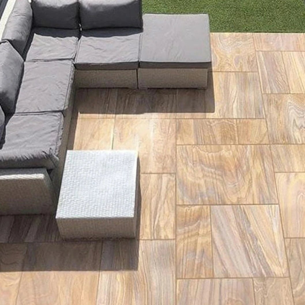 Heritage Indian 22mm Sandstone Paving Slabs - Sawn & Honed - Patio Kit - JJ Building Materials