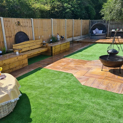 Heritage Indian 22mm Sandstone Paving Slabs - Sawn & Honed - Patio Kit - JJ Building Materials
