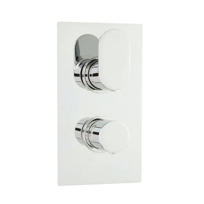 Hudson Reed 1 Outlet Valves Twin Thermostatic Shower Valve Contemp Chrome Brass Abs 215x120x135mm - REI3610 - JJ Building Materials