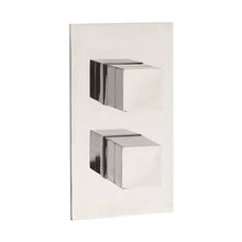 Hudson Reed 1 Outlet Valves Twin Thermostatic Shower Valve Contemp Chrome Brass Abs 215x120x135mm - SQR3210 - JJ Building Materials