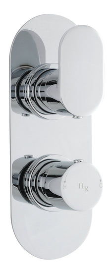 Hudson Reed 1 Outlet Valves Twin Thermostatic Shower Valve Contemp Chrome Brass Abs 215x80x136mm - JJ Building Materials