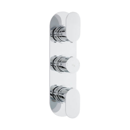 Hudson Reed 2 Outlet Valves Triple Thermostatic Shower Valve Contemp Chrome Brass Abs 280x80x136mm - JJ Building Materials