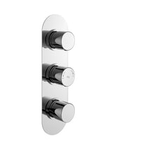 Hudson Reed 2 Outlet Valves Triple Valve Contemp Chrome Brass Abs 280x80x136mm - RNDTR02 - JJ Building Materials