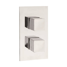 Hudson Reed 2 Outlet Valves Twin Thermostatic Shower Valve With Diverter Contemp Chrome Brass Abs 215x120x135mm - SQR3207 - JJ Building Materials