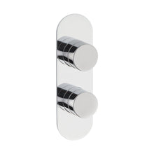 Hudson Reed 2 Outlet Valves Twin Thermostatic Shower Valve With Diverter Contemp Chrome Brass Abs 220x67x135mm - JJ Building Materials