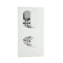 Hudson Reed 2 Outlet Valves Twin Valve With Diverter Contemp Chrome Brass Abs 215x120x135mm - JJ Building Materials