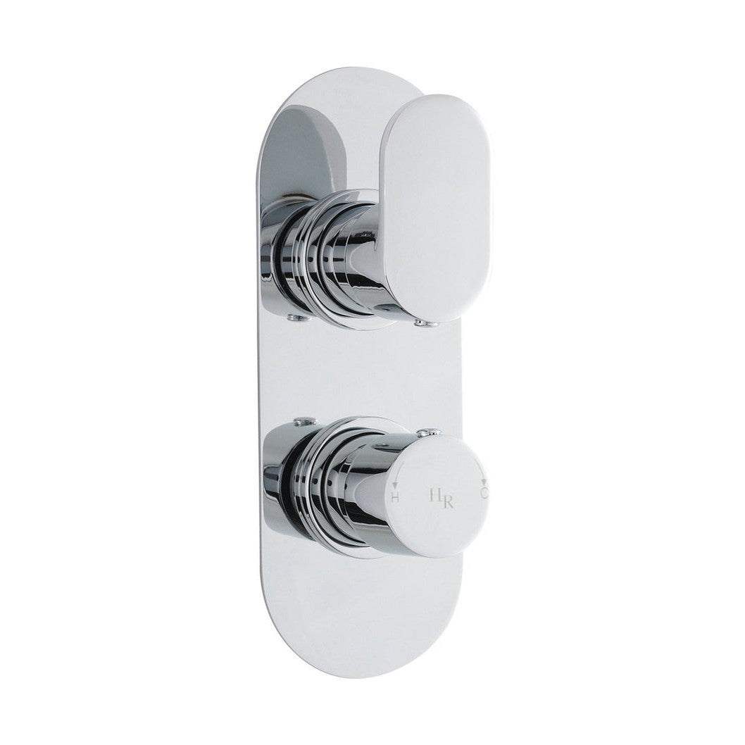 Hudson Reed 2 Outlet Valves Twin Valve With Diverter Contemp Chrome Brass Abs 215x80x136mm - REI3407 - JJ Building Materials