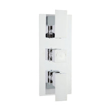 Hudson Reed 3 Outlet Valves Triple Thermostatic Shower Valve With Diverter Contemp Chrome Brass Abs 300x120x135mm - JJ Building Materials