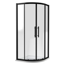 Hudson Reed Apex 1000mm Quadrant Contemp Matt Black Aluminium,metal 1900x980x980mm - JJ Building Materials