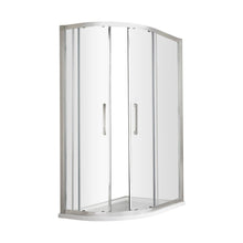 Hudson Reed Apex 1200 X 900mm Offset Quadrant Contemp Chrome Aluminium,metal 1900x1180x880mm - M1290QH4 - JJ Building Materials