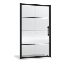 Hudson Reed Apex 1200mm Sliding Shower Door Contemp Matt Black Aluminium,metal 1950x1190x44mm - JJ Building Materials
