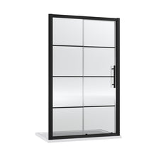 Hudson Reed Apex 1400mm Sliding Shower Door Contemp Matt Black Aluminium,metal 1950x1390x44mm - JJ Building Materials