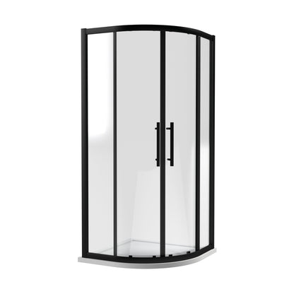Hudson Reed Apex 900mm Quadrant Contemp Matt Black Aluminium,metal 1900x880x880mm - JJ Building Materials