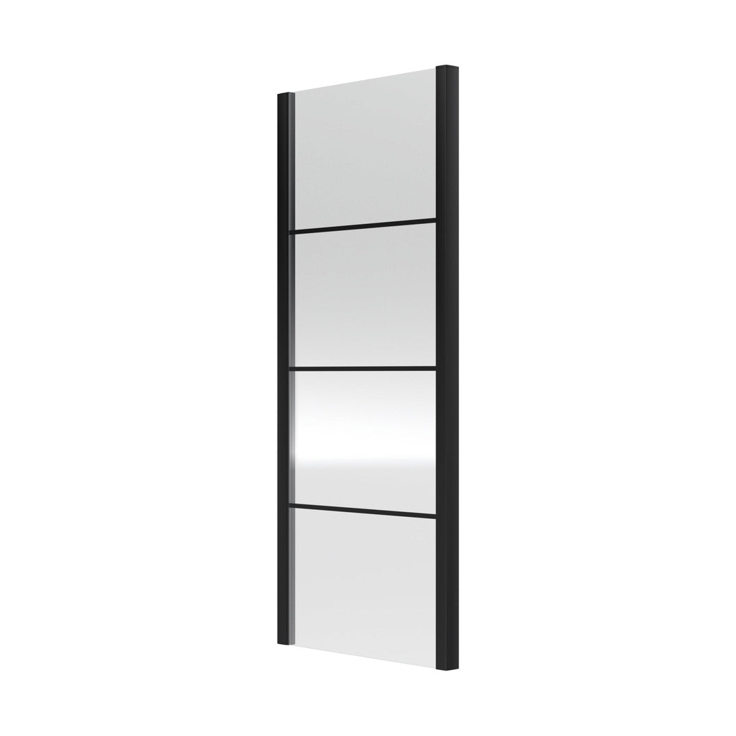 Hudson Reed Apex 900mm Side Panel Contemp Matt Black Aluminium 1900x890x44mm - JJ Building Materials