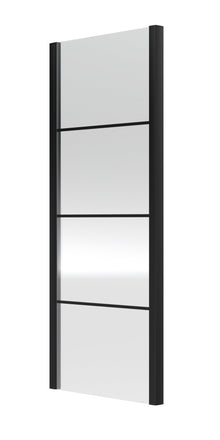 Hudson Reed Apex 900mm Side Panel Contemp Matt Black Aluminium 1900x890x44mm - JJ Building Materials
