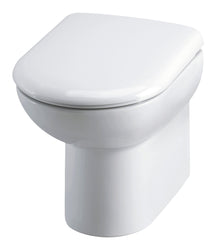 Hudson Reed Back To Wall Toilets Back To Wall Pan & Seat Contemp Gloss White Vitreous China 450x375x535mm - JJ Building Materials