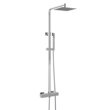 Hudson Reed Bar Mixer Shower Sets Square Brass Thermostatic Bar Valve & Shower Kit Contemp Chrome 1410x260x458mm - JJ Building Materials