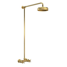 Hudson Reed Bar Mixer Shower Sets Trad Thermostatic Shower Valve & Kit Brushed Brass Brass 1045x200x689mm - JJ Building Materials