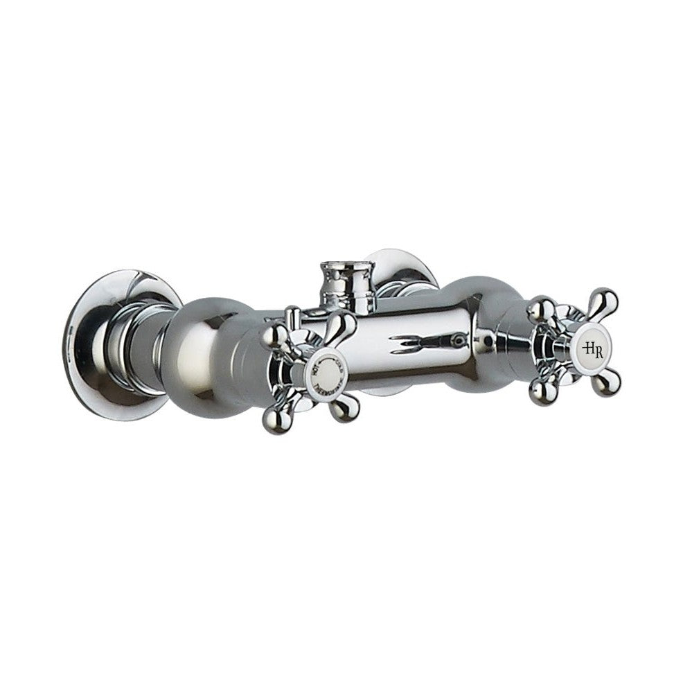 Hudson Reed Bar Mixer Shower Sets Trad Thermostatic Shower Valve & Kit Chrome Brass 1245x200x689mm - JJ Building Materials