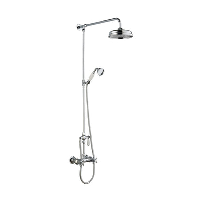 Hudson Reed Bar Mixer Shower Sets Trad Thermostatic Shower Valve & Kit Chrome Brass 1245x200x689mm - JJ Building Materials