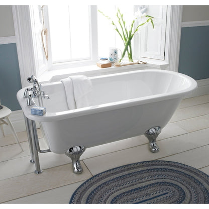Hudson Reed Barnsbury Freestanding Bath - Pride Leg Set (1700mm) Trad White Acrylic - JJ Building Materials