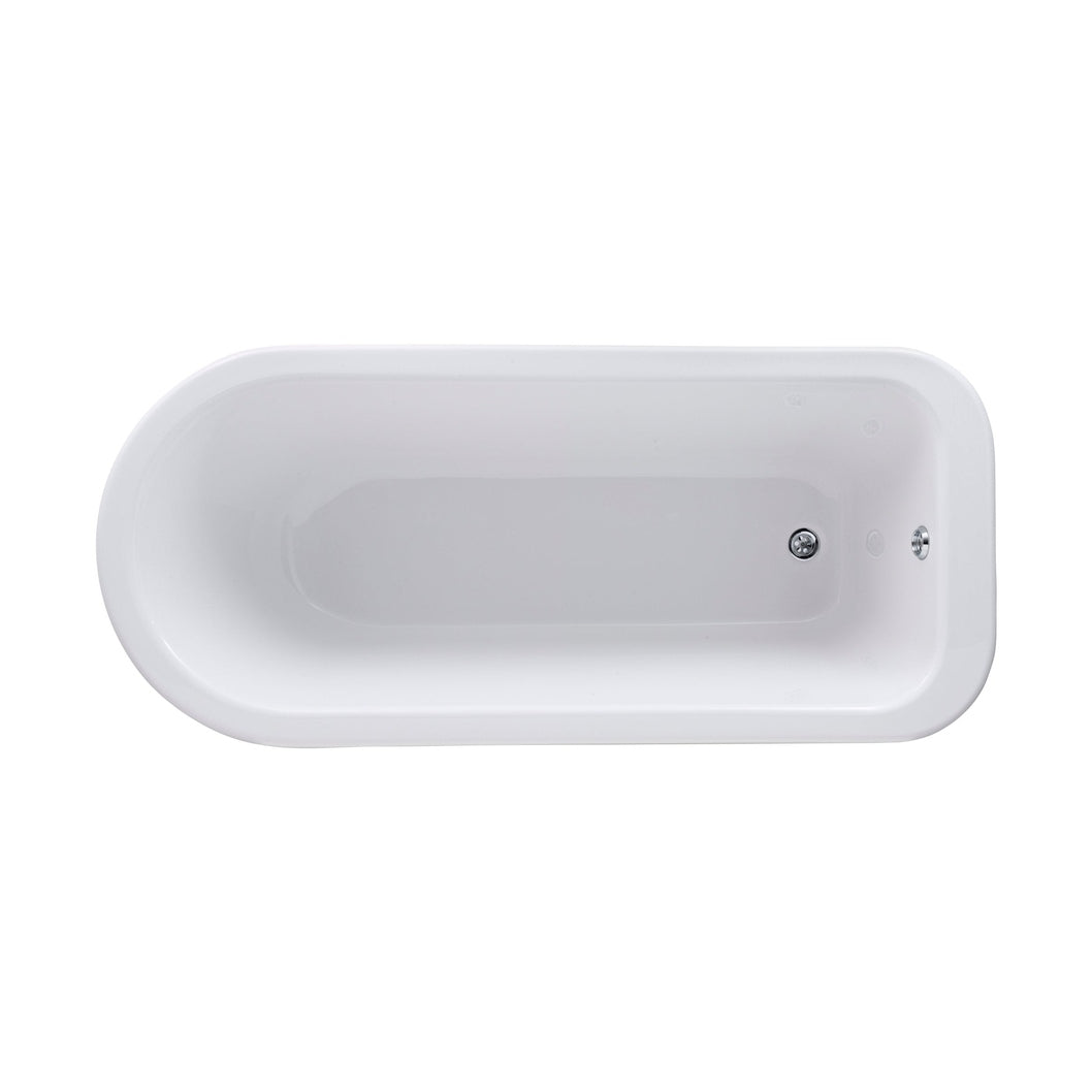 Hudson Reed Barnsbury Freestanding Bath - Pride Leg Set (1700mm) Trad White Acrylic - JJ Building Materials