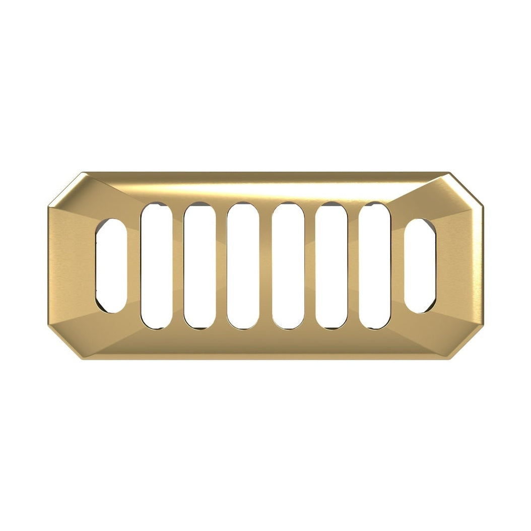 Hudson Reed Basin Accessories Carlton Brushed Brass Overflow Cover Contemp Brass Abs 26x50x10mm - JJ Building Materials