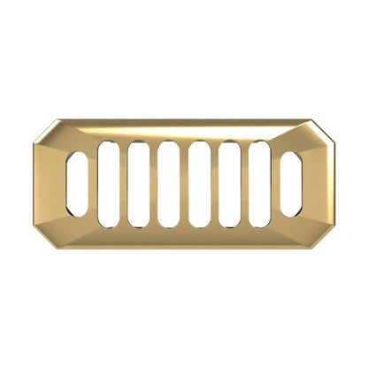 Hudson Reed Basin Accessories Carlton Brushed Brass Overflow Cover Contemp Brass Abs 26x50x10mm - JJ Building Materials