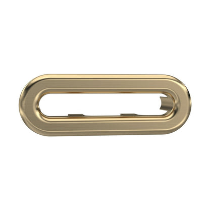 Hudson Reed Basin Accessories Oval Brushed Brass Overflow Cover Contemp Abs 26x50x10mm - JJ Building Materials