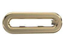 Hudson Reed Basin Accessories Oval Brushed Brass Overflow Cover Contemp Abs 26x50x10mm - JJ Building Materials
