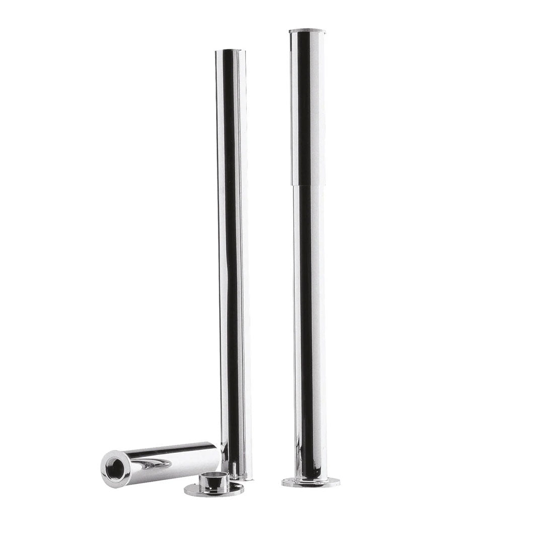 Hudson Reed Bath Legs With Adjustable Shrouds Trad Chrome Brass 720x40x70mm - JJ Building Materials