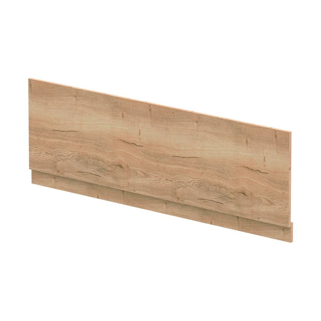 Hudson Reed Bath Panels 1700mm Bath Front Panel & Plinth Contemp Autumn Oak MFC Textured Woodgrain 560x1695x36mm - JJ Building Materials