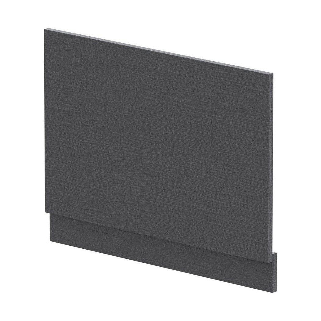 Hudson Reed Bath Panels 750mm Bath End Panel Contemp Graphite Grey Woodgrain MFC Textured Woodgrain 560x730x36mm - JJ Building Materials