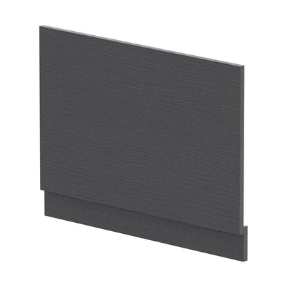 Hudson Reed Bath Panels 750mm Bath End Panel Contemp Graphite Grey Woodgrain MFC Textured Woodgrain 560x730x36mm - JJ Building Materials