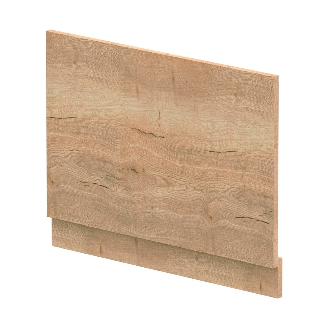 Hudson Reed Bath Panels 750mm Bath End Panel & Plinth Contemp Autumn Oak MFC Textured Woodgrain 560x730x36mm - JJ Building Materials