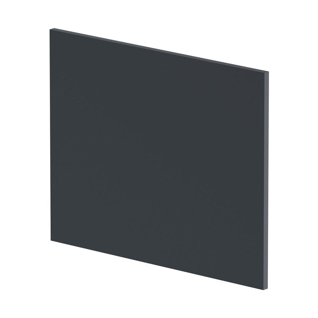 Hudson Reed Bath Panels Shower Bath End Panel (700mm) Contemp Soft Black MDF Painted Matt 540x680x18mm - JJ Building Materials