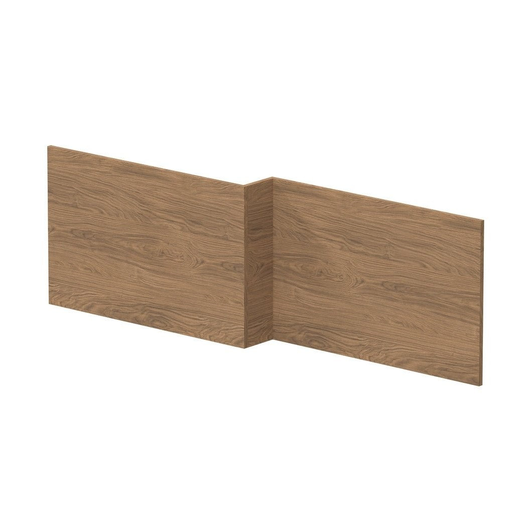Hudson Reed Bath Panels Square Shower Bath Front Panel Contemp Antique Oak MFC Textured Woodgrain 520x1698x163mm - JJ Building Materials