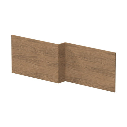 Hudson Reed Bath Panels Square Shower Bath Front Panel Contemp Antique Oak MFC Textured Woodgrain 520x1698x163mm - JJ Building Materials