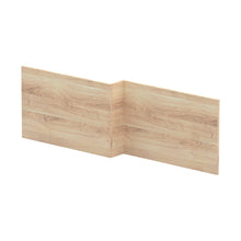 Hudson Reed Bath Panels Square Shower Bath Front Panel Contemp Bleached Oak MFC Textured Woodgrain 520x1698x163mm - JJ Building Materials