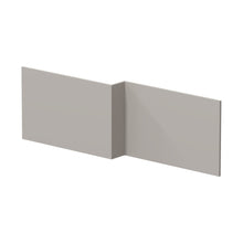 Hudson Reed Bath Panels Square Shower Bath Front Panel Contemp Pebble Grey MFC Smooth Matt 540x1698x163mm - JJ Building Materials