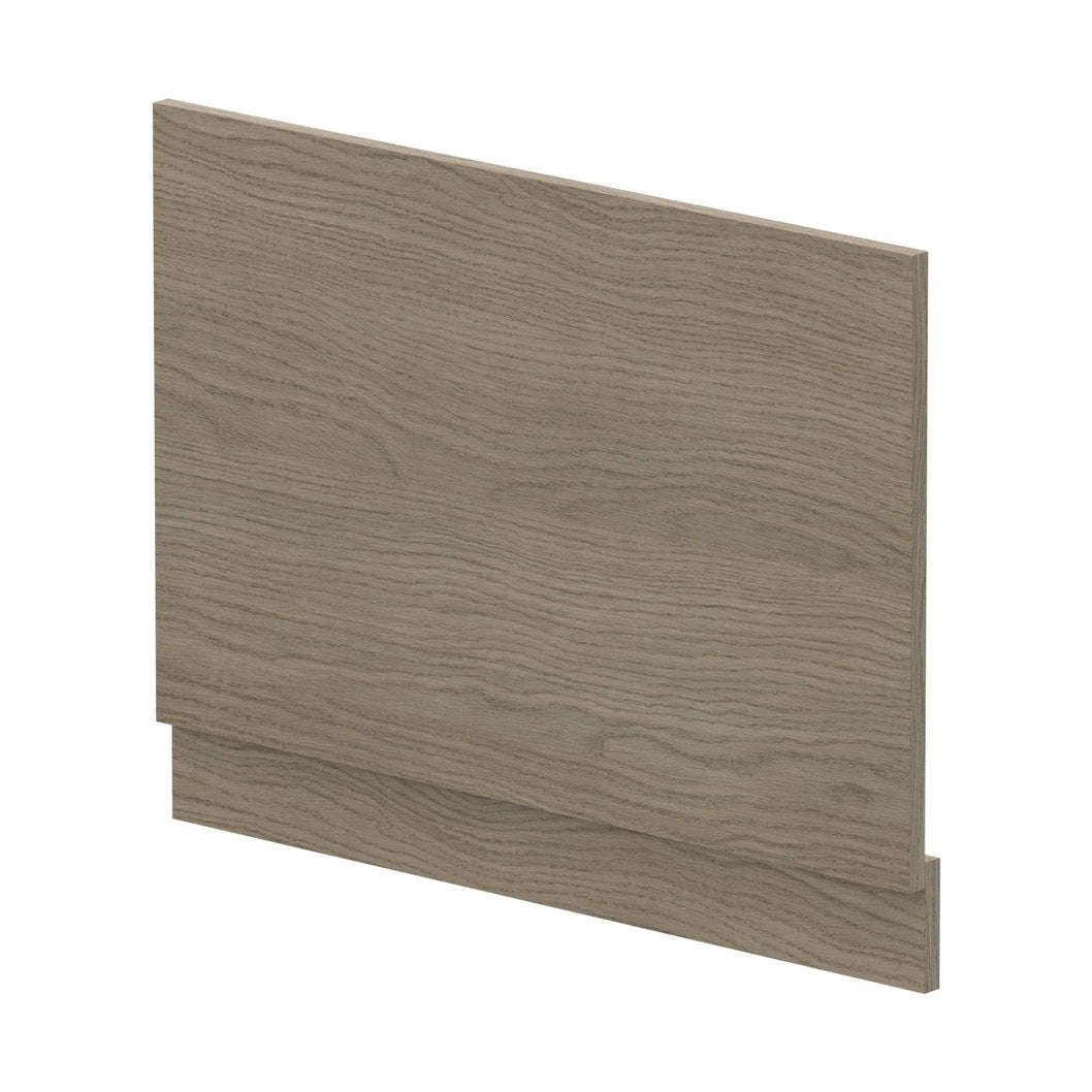 Hudson Reed Bath Panels Straight End Panel & Plinth (750mm) Contemp Solace Oak MFC Textured Woodgrain 560x730x36mm - JJ Building Materials