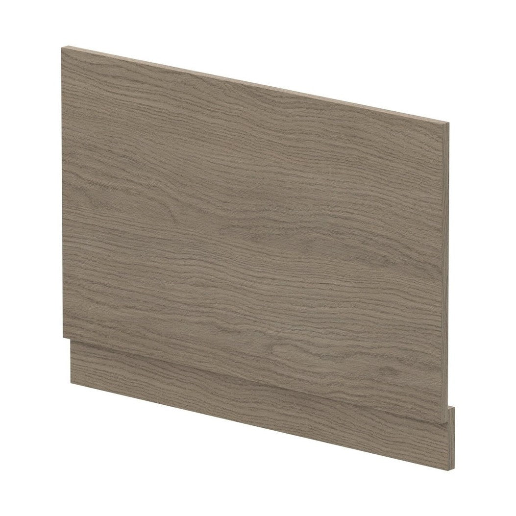 Hudson Reed Bath Panels Straight End Panel & Plinth (800mm) Contemp Solace Oak MFC Textured Woodgrain 560x780x36mm - JJ Building Materials