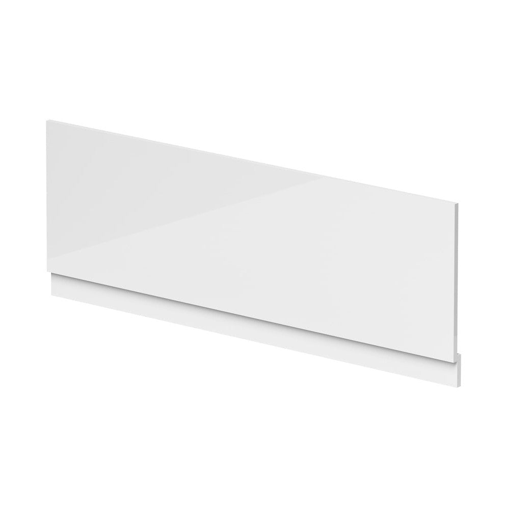 Hudson Reed Bath Panels Straight Front Panel & Plinth (1600mm) Contemp Gloss White MDF Painted Gloss 580x1595x36mm - JJ Building Materials