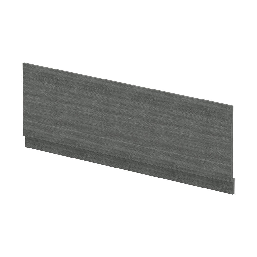 Hudson Reed Bath Panels Straight Front Panel & Plinth (1700mm) Contemp Anthracite Woodgrain MFC Textured Woodgrain 560x1695x36mm - JJ Building Materials