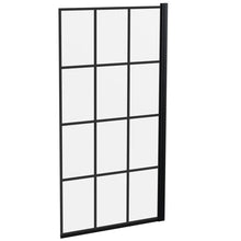 Hudson Reed Bath Screens Square Black Framed Bath Screen Contemp Matt Black Aluminium 1430x790x38mm - JJ Building Materials