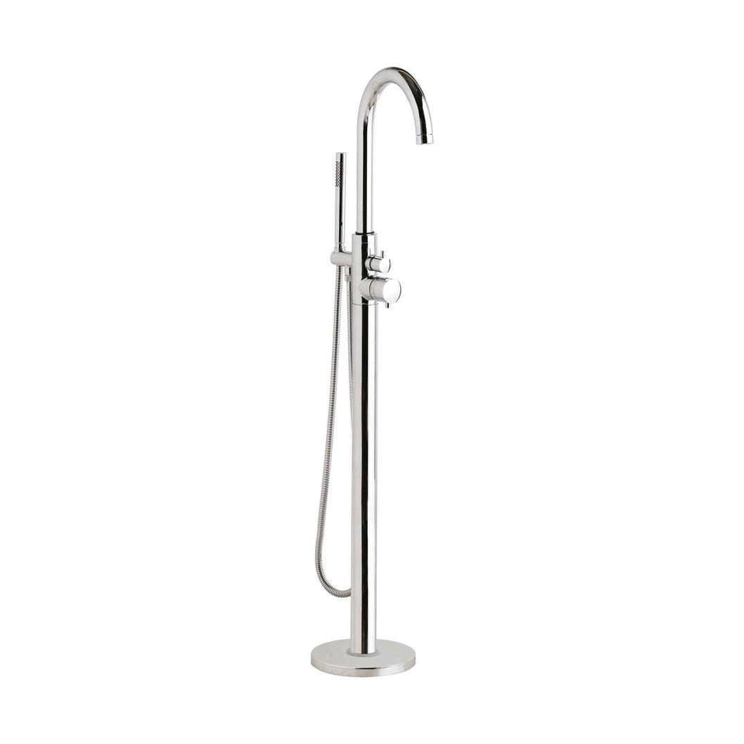 Hudson Reed Bath Shower Mixers Floor Standing Bath Shower Mixer Contemp Chrome Brass,plastic 1248x200x330mm - JJ Building Materials